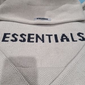 Fear of god essentials knit hoodie size small
